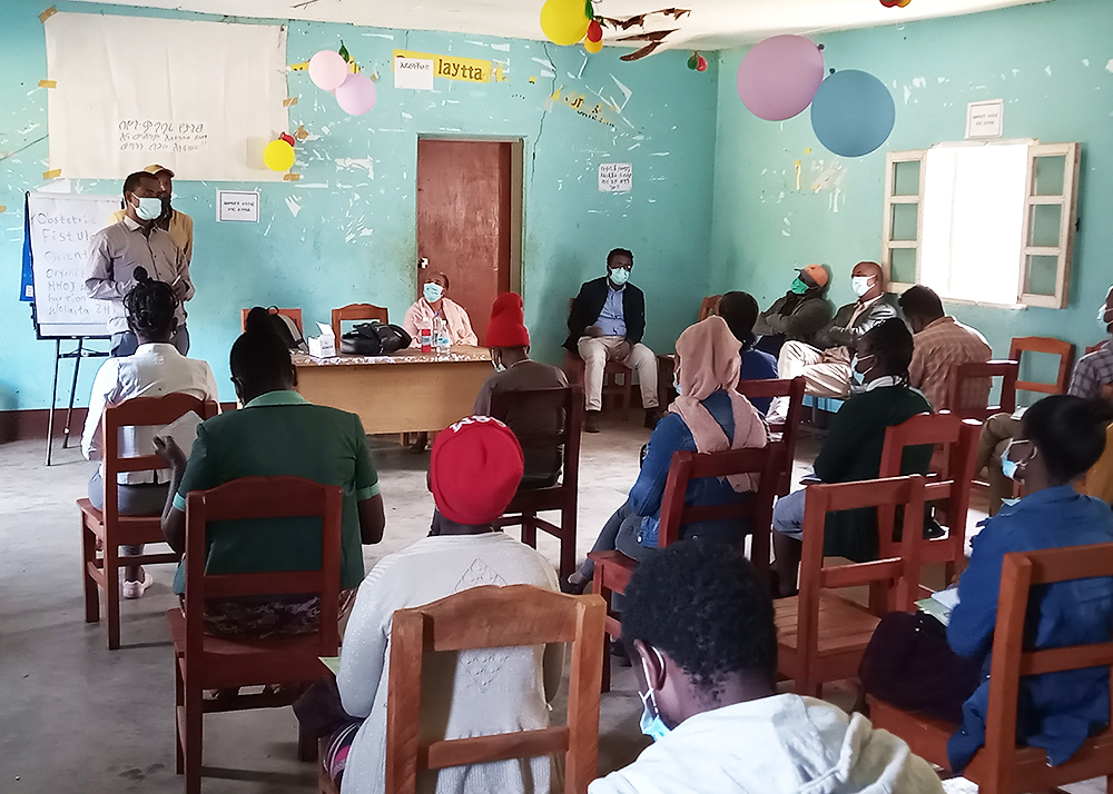 Woreda admin head shares his message for the participants at Hobicha Woreda